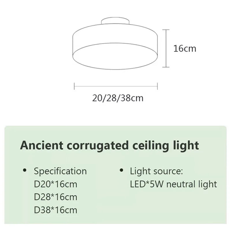 Afralia™ Ripple Glass Ceiling Light for Home Decor