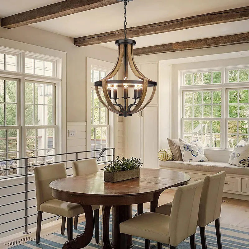 Afralia™ Modern Farmhouse Pendant Chandelier for Home Decor Lighting