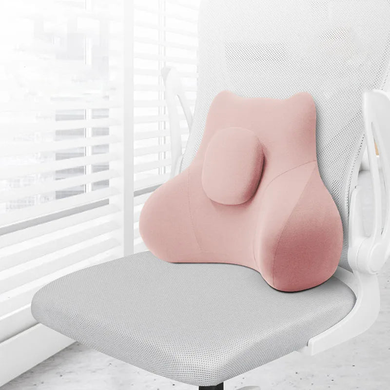 Afralia™ Memory Foam Lumbar Support Cushion for Office with Massage Convex Design