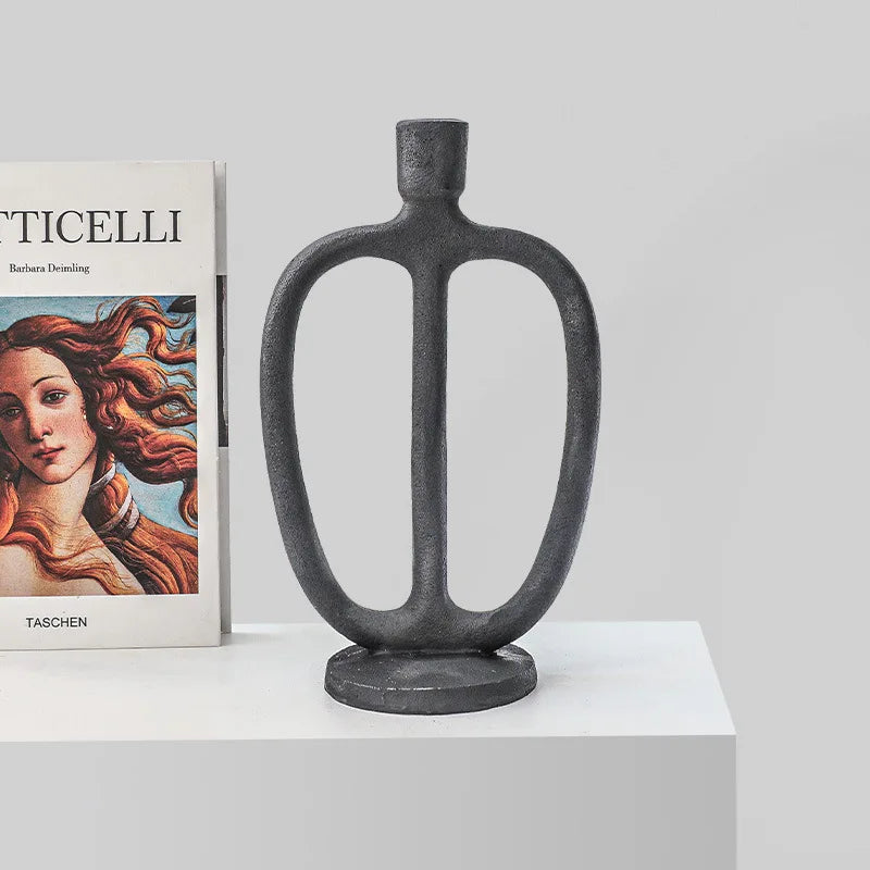 Afralia™ Ceramic Frosted Candlestick Holder for Nordic Retro Home Decor