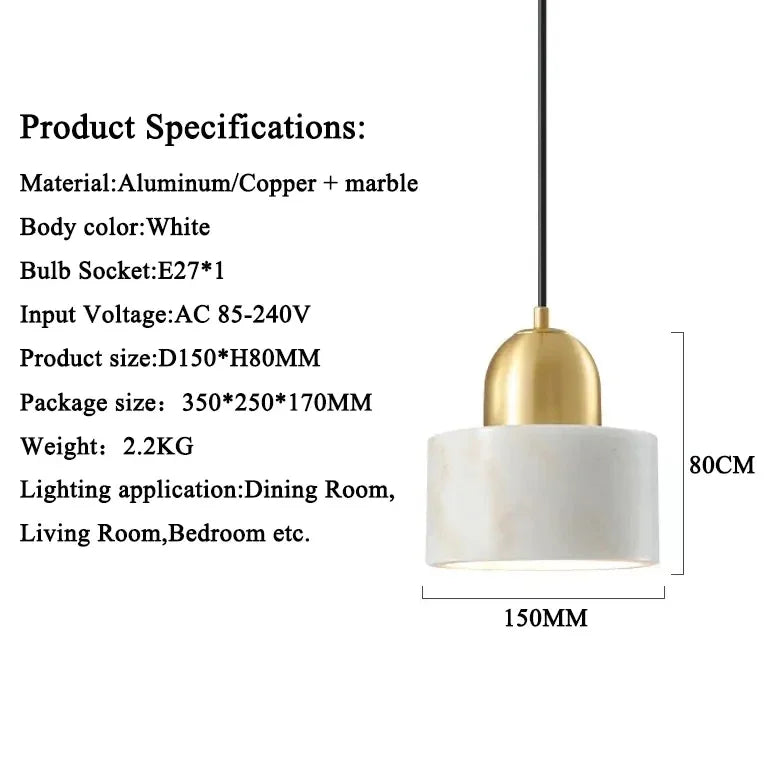 Nordic Marble Chandelier by Afralia™ - Modern Luxury Lighting for Home and Hospitality
