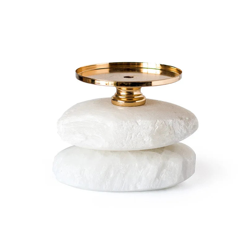 Afralia™ Natural Ore Handmade Candle Holder for Wedding Home Decor