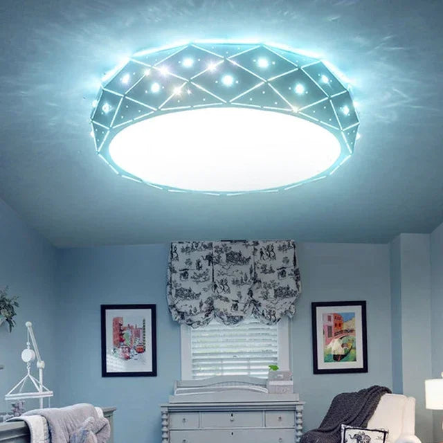 Afralia™ Pink Kawaii LED Ceiling Light for Girl's Bedroom
