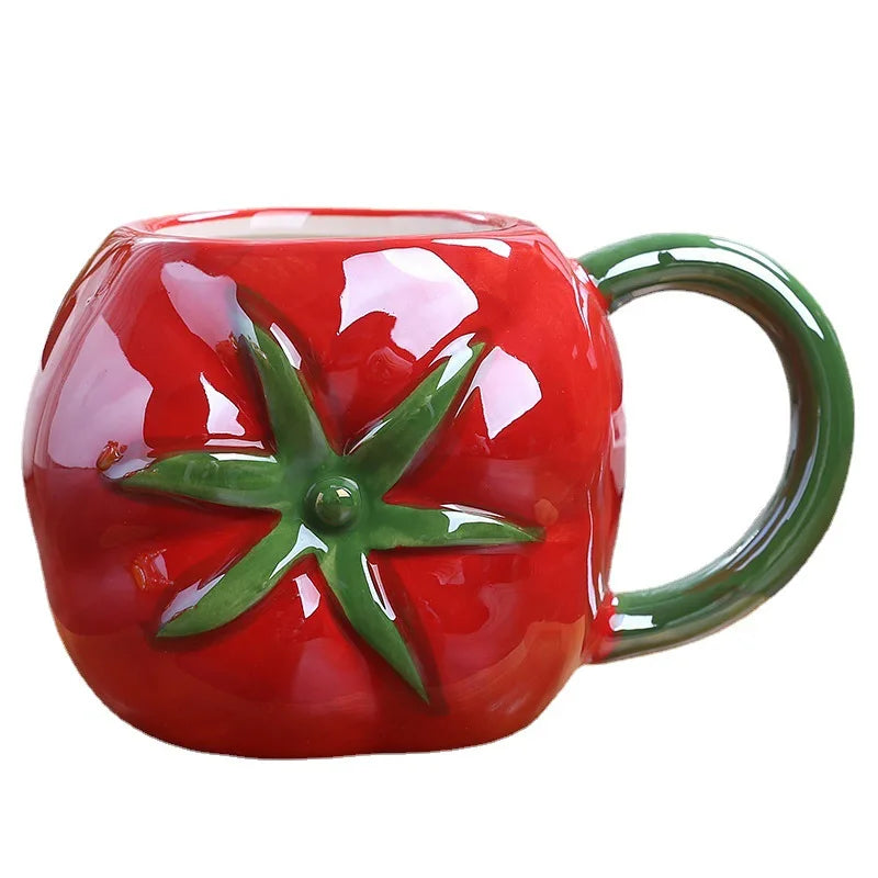 Afralia™ Colorful Fruit Ceramic Cup for Kids, Breakfast Milk Coffee Mug