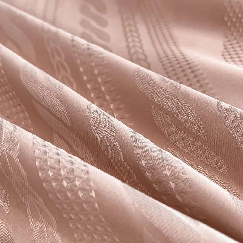 Afralia™ Solid Color Jacquard Washed Cotton Comforter Cover Set - Super Soft Bed Linens