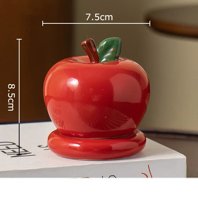 Afralia™ Strawberry Ceramic Toothpick & Swab Holder: Fruits Shape Desktop Organizer & Storage Jar