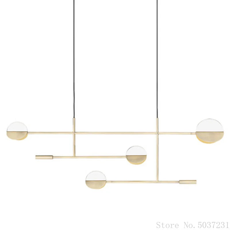 Afralia™ Geometric Iron Pendant Lamp for Home Decor and Lighting