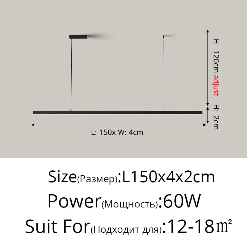 Afralia™ Modern LED Cord Pendant Chandelier for Dining Room.