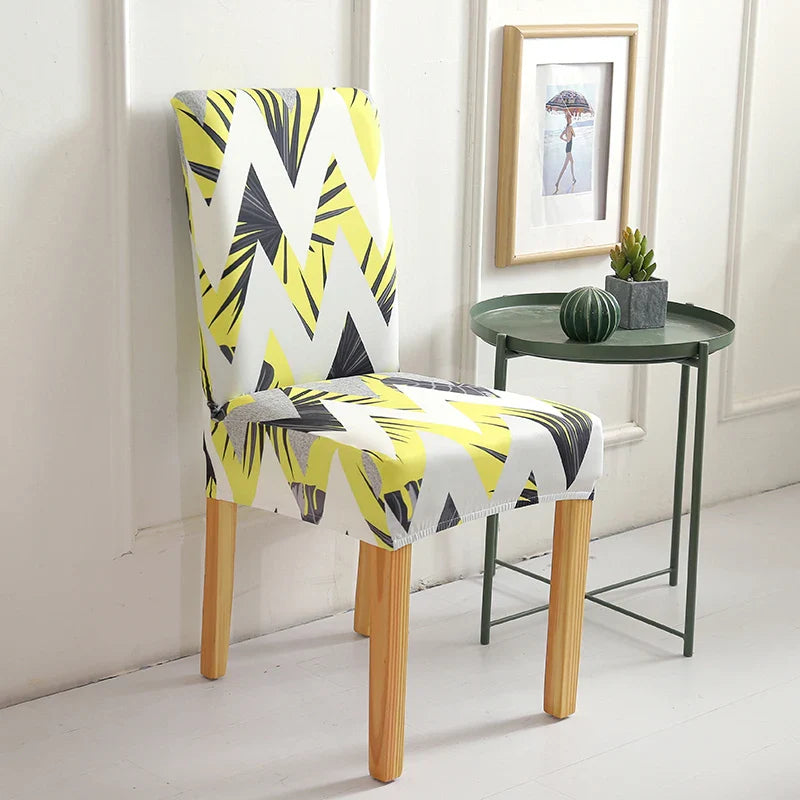 Svetanya Stretch Print Chair Cover by Afralia™ – Elastic Seat Slipcover