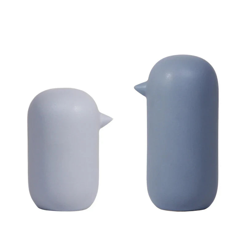 Afralia™ Nordic Abstract Bird Figurines - Ceramic Matte Light Color Home Decor Ornament