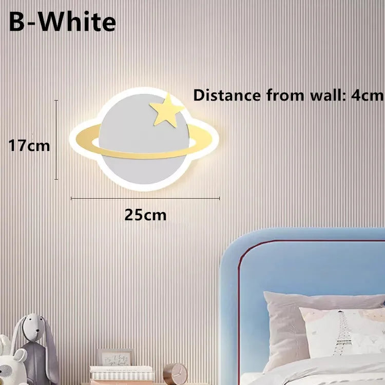 Afralia™ Kids Cloud Crown Wall Lamp - Nordic Style Bedroom Bedside Light