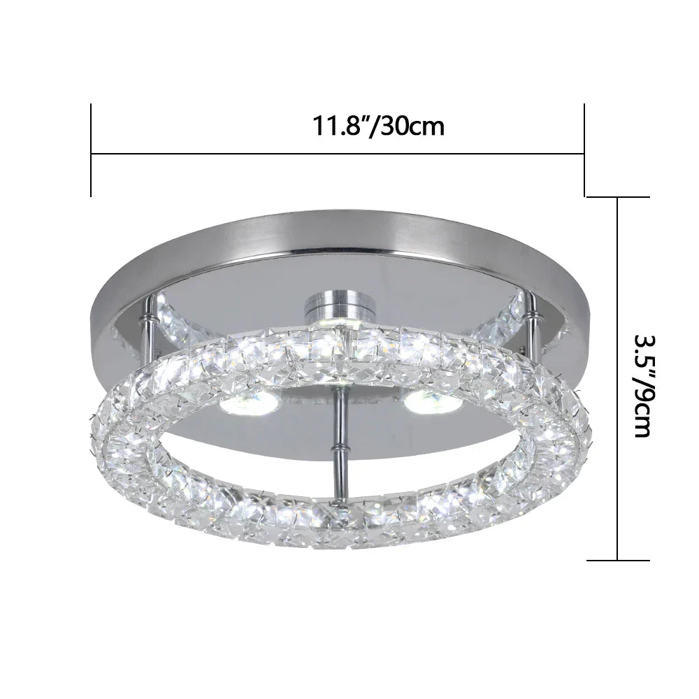Afralia™ Luxury Crystal Ceiling Chandelier LED Light for Home Decor and Hotel Lighting
