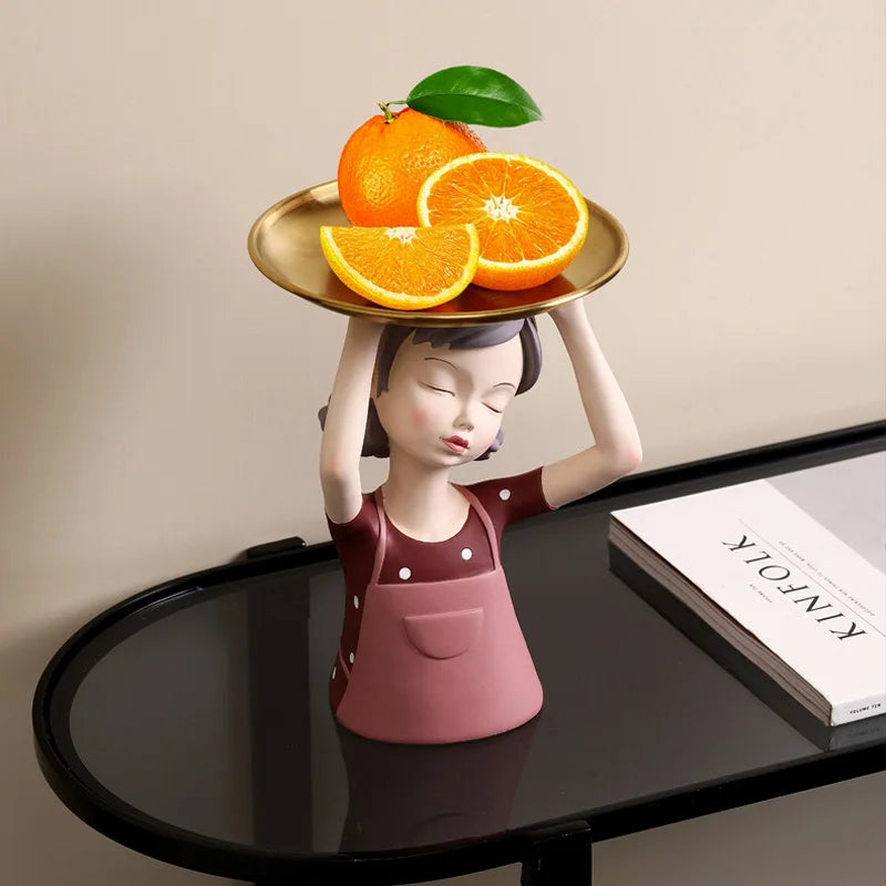 Afralia™ Sunny Girl Figurine: Resin Summer Home Decor Sculpture