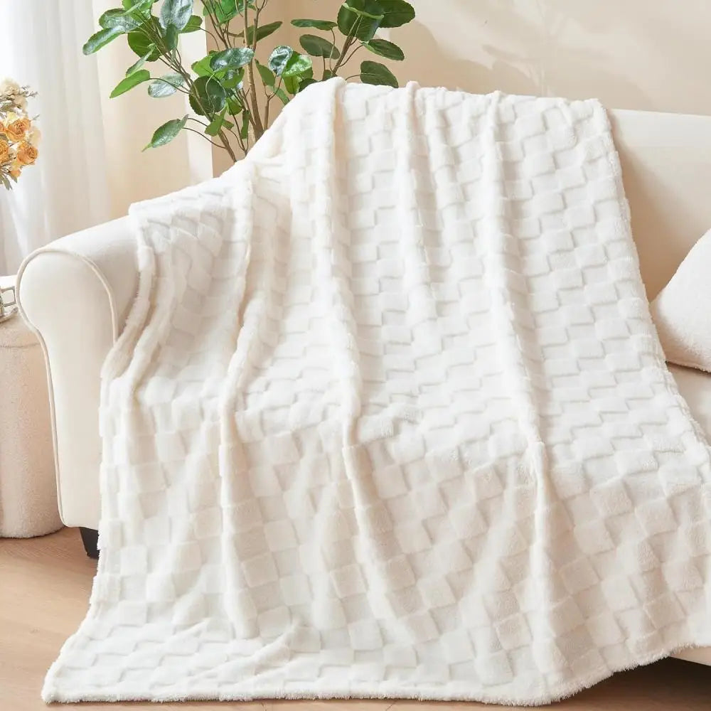 Fluffy Warm Blanket for Sofa Chair by Afralia™ - Cozy Outdoor Camping Picnic Travel