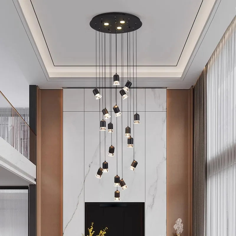 Afralia™ Modern LED Chandelier Pendant Ceiling Light for Indoor Dining Room