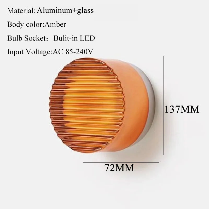 Afralia™ Moon Lamp LED Wall Lights Glass Aluminum Modern Miroir Mural