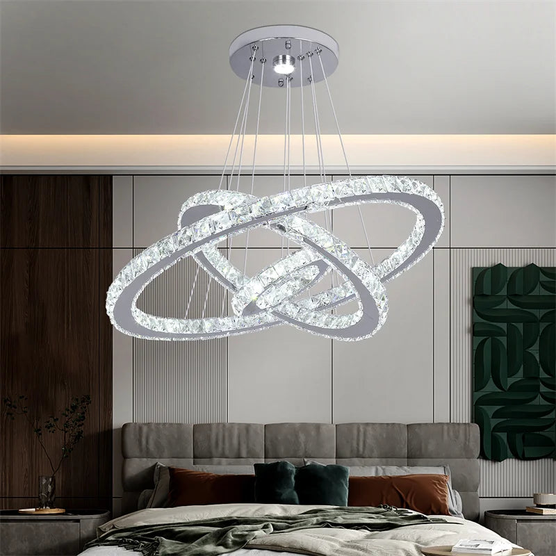Afralia™ Crystal Pendant Chandeliers Modern Nordic Style Dining Room Living Room Lighting