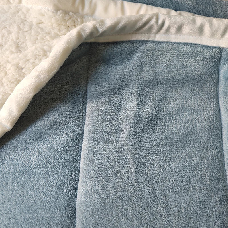 Afralia™ Cozy Coral Fleece Double Blanket for Beds - Super Soft Plush Quilt