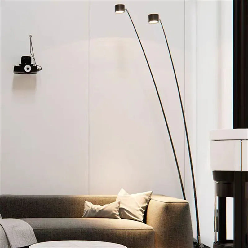 Afralia™ Sampei Arc Floor Lamp: Italian Design Long Pole Spotlight for Living Room Decor