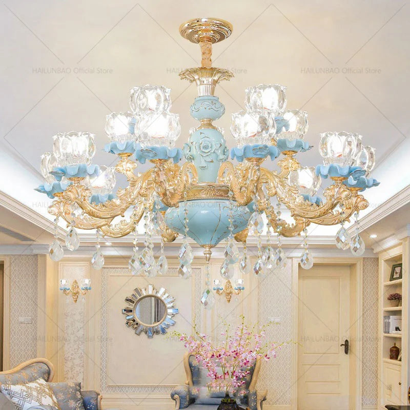 Afralia™ Modern Crystal Chandelier for Living Room Dining French Luxury Bedroom