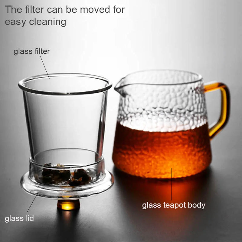 Afralia™ Borosilicate Glass Teapot with Infuser for Puer Tea and Boiling Water