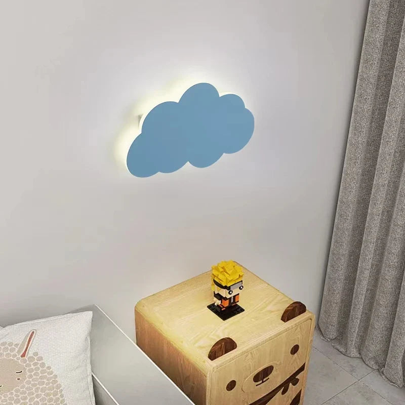 Afralia™ Cloud LED Wall Lamp for Kids Room - Colorful Cartoon Lighting