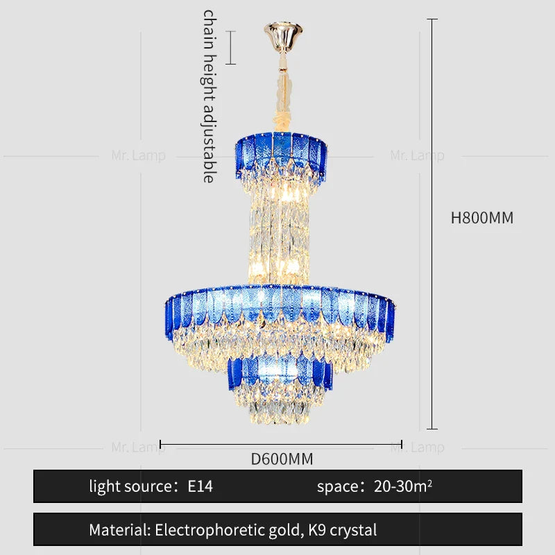 Afralia™ Crystal Chandelier: Postmodern Multi-layer Luxury for Living Room, Hotel Lobby, and Villa