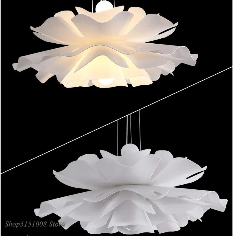 Afralia™ White Acrylic LED Bedroom Chandelier, Modern Nordic Design for Living Room and Girl's Room