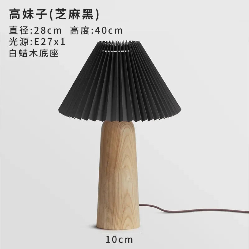 Afralia™ Mushroom Table Lamp LED Solid Wood Desk Light for Romantic Bedroom Decor