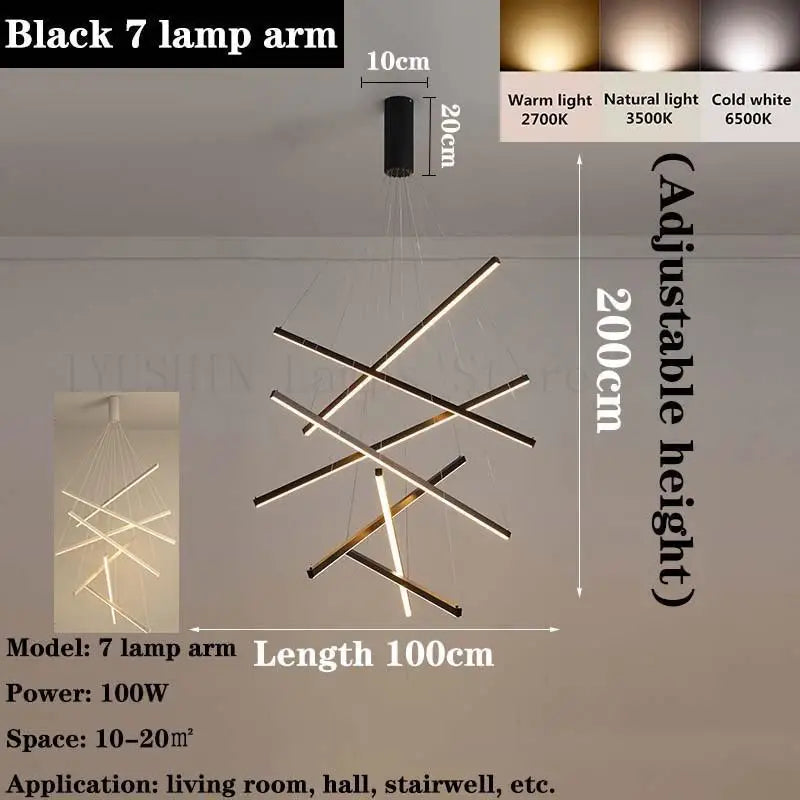 Afralia™ LED Chandelier for Modern Duplex Interior, Loft Decor, Living & Dining Room Lighting