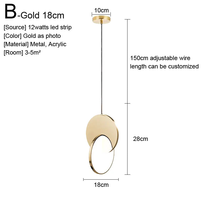 Afralia™ Gold Nordic Pendant Lights Indoor Kitchen Dining Room Home Decor