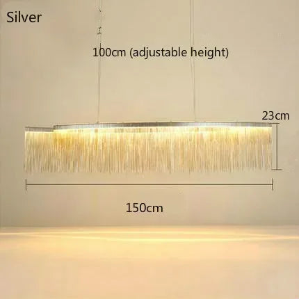 Afralia™ LED Tassel Chandeliers | Waterfall Hanging Pendant Light | Modern Art Decor Lighting