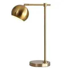 Afralia™ Gold Vintage Industrial Desk Lamp LED Nightstand Light