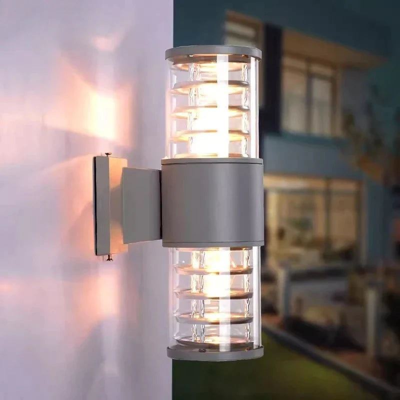 Afralia™ Outdoor LED Wall Lamp 12W/24W Up Down Glass Sconce Waterproof IP54