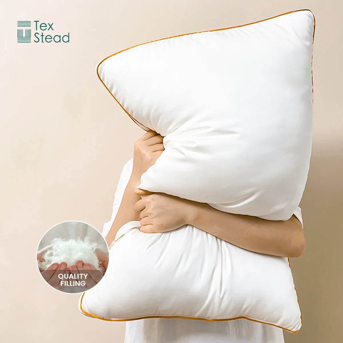 Luxury Goose Down Pillow by Afralia™ - Neck Support for Restful Sleep