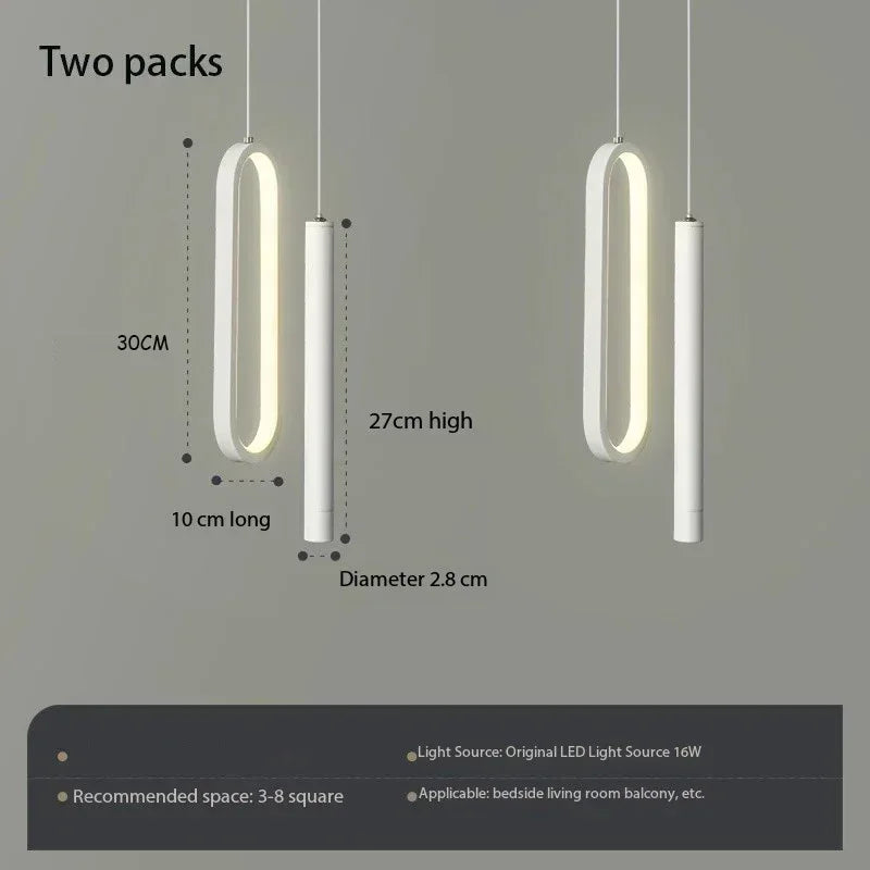 Afralia™ Modern LED Minimalist Chandelier: Nordic Bedroom Pendant Light for Stylish Home Decor