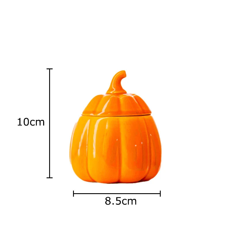 Afralia™ Ceramic Pumpkin Candle Holders Desk Decoration & Wax Melt Burner