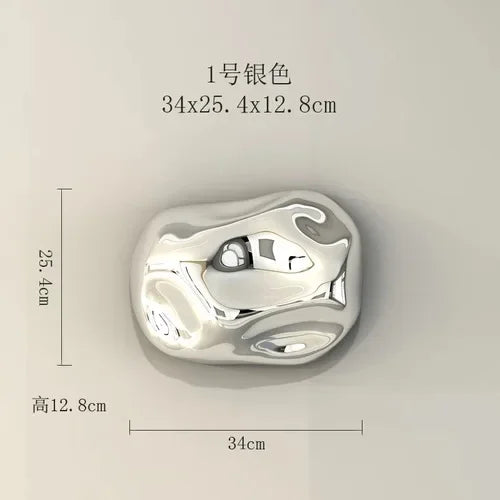 Afralia™ 3D Stone Wall Ornaments: Room Aesthetics & Decoration - Plating Craft Stone Pendants