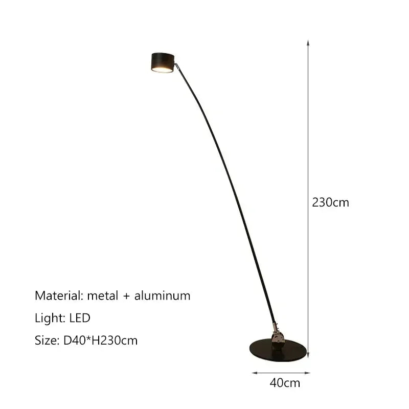 Afralia™ Black Floor Lamp | Nordic Style LED Light for Living Room, Bedroom, or Salon