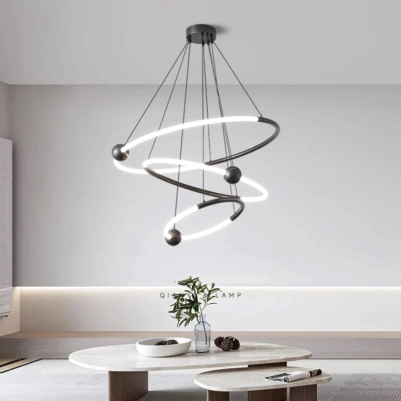 Afralia™ Modern LED Chandelier for Living Room Indoor Lighting