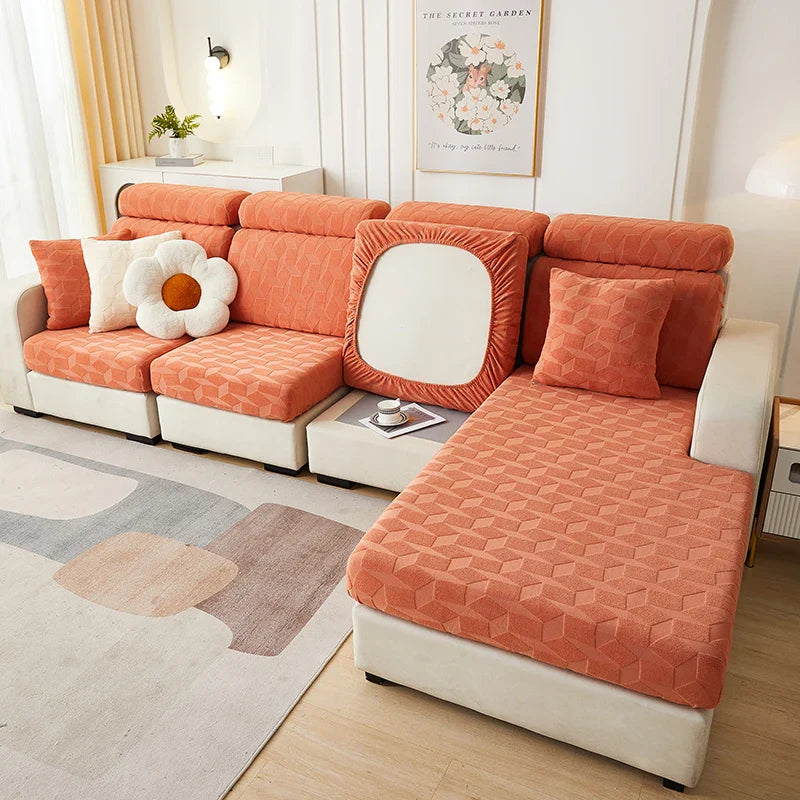 Afralia™ Jacquard Sofa Seat Cover: Stretchable, Washable & Removable Protector