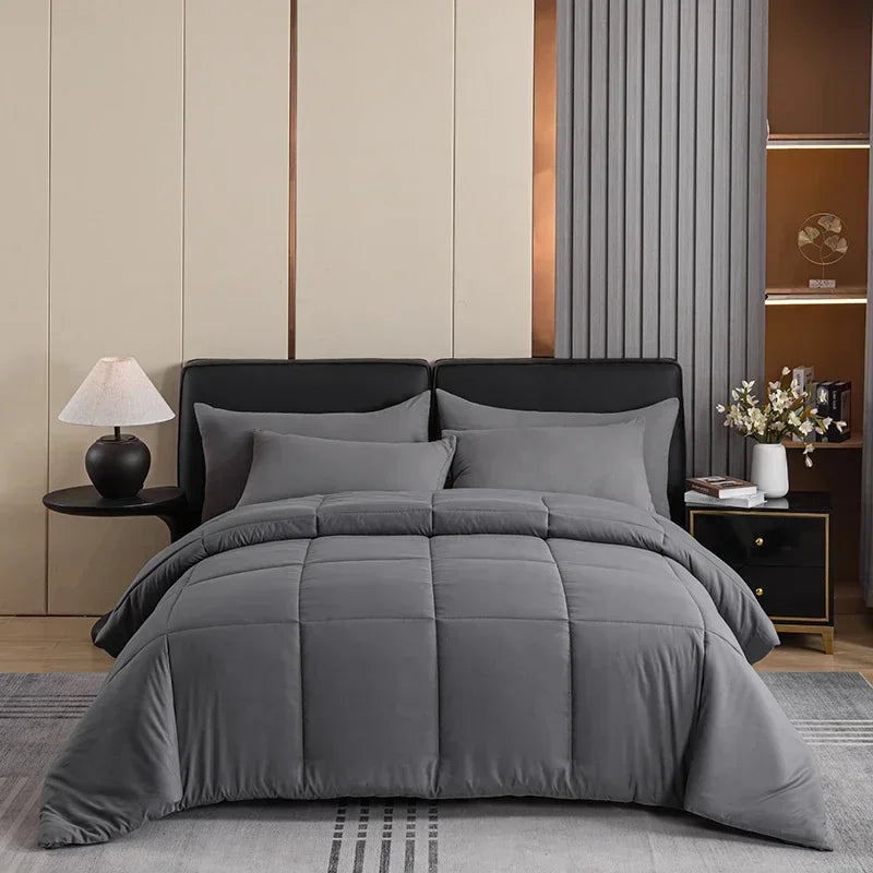 Afralia™ Cozy Spring Queen Duvet Set - Soft & Breathable Quilted Comforter & Pillowcase