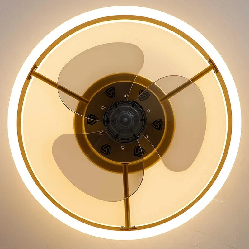 Afralia™ LED Dimmable Ceiling Fan Light with Remote Control for Modern Spaces