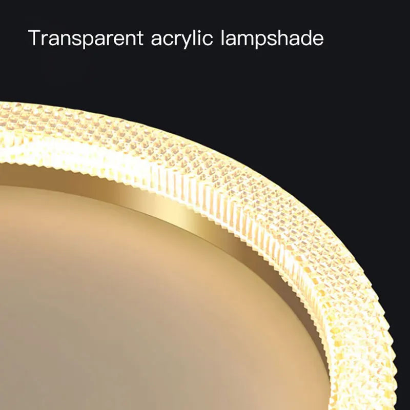 Afralia™ Modern Luxury Gold Ceiling Lamp: Circular Ring LED Light for Bedroom, Dining, Kitchen