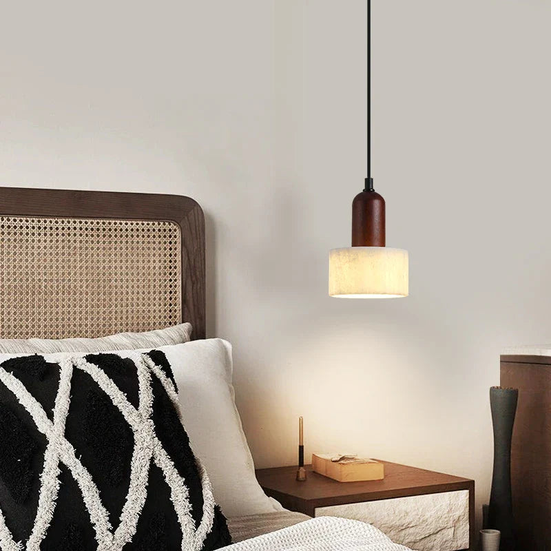 Afralia™ Marble Wood LED Pendant Lamp Modern Interior Nordic Lighting Luminaria