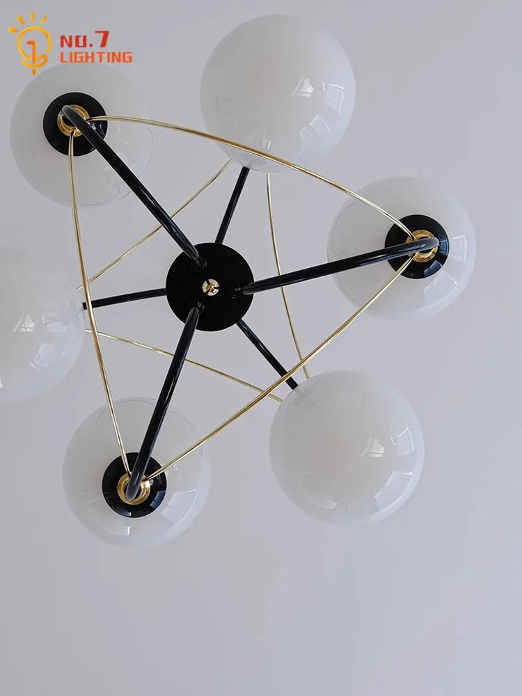 Afralia™ Retro Medieval Gold/Black Chandeliers LED Pendant Lights for Home and Commercial Spaces