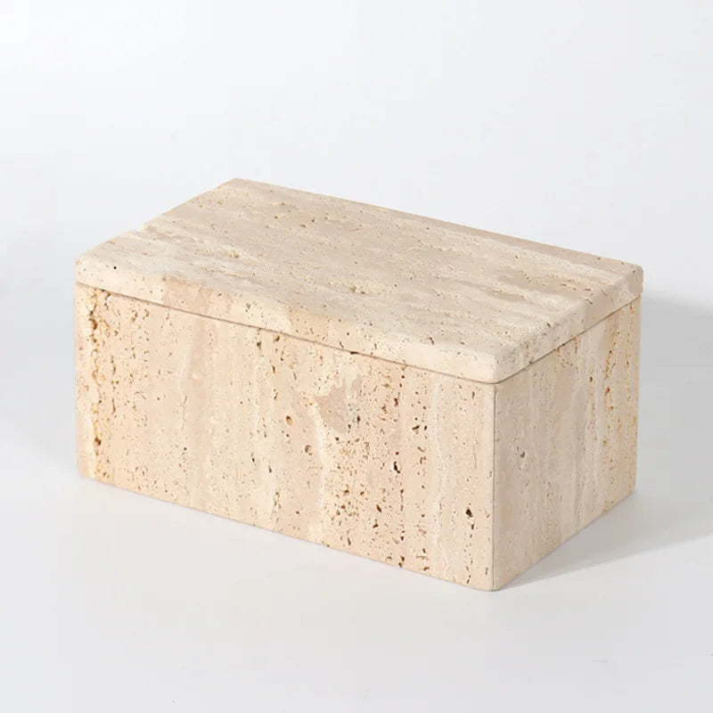 Afralia™ Marble Jewelry Organizer Canister for Bathroom Storage