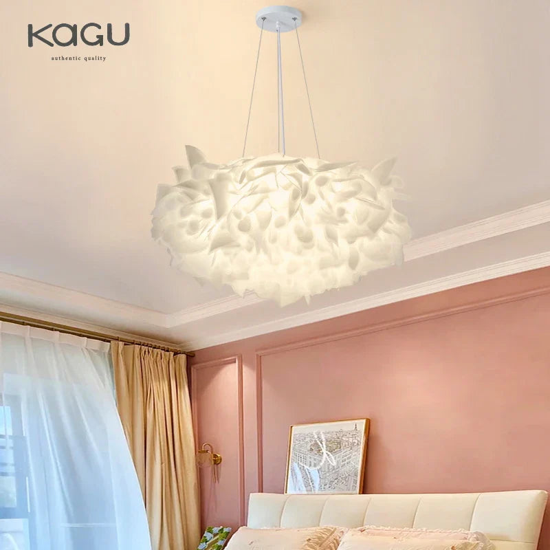 Afralia™ Feather Petal Pendant Lamp for Modern Nordic Bedroom, Living Room, Kitchen, and Children's Room