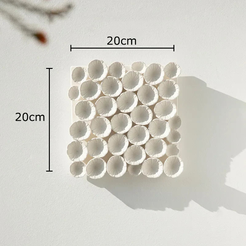 Afralia™ White Flower Wall Hanging: Artistic Living Room Decor & Floral Ornaments