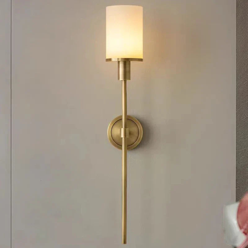 Afralia™ Marble Home Wall Light Sconce - Brass E14 Bulb, Gold/Black/Copper